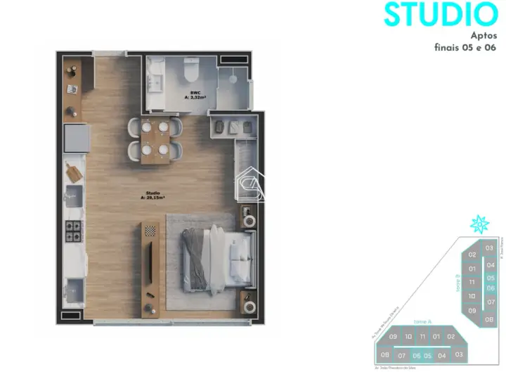 Apartamento em Roçado, São José